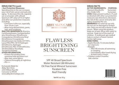 Package Label (Flawless Faces Flawless Brightening Sunscreen 201)